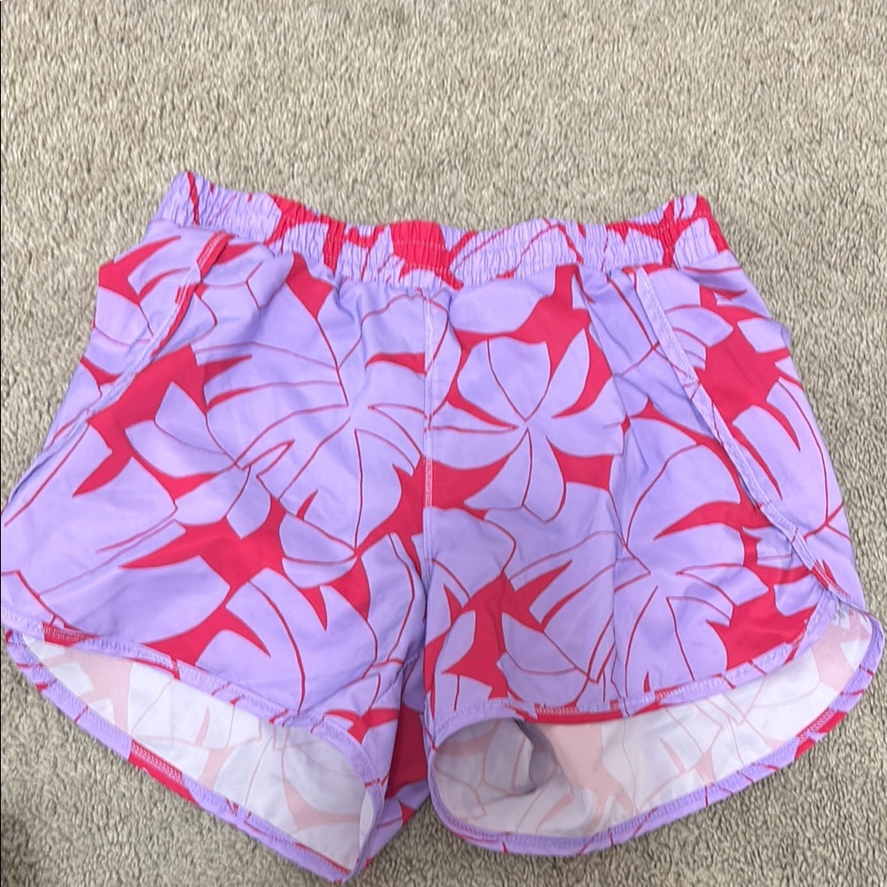 Floral Pink and Purple Athletic Shorts